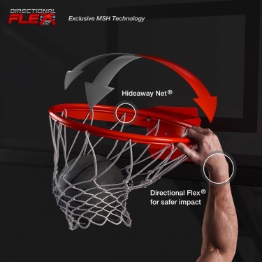 Exclusive MSH Technology. Hideaway Net®. Directional Flex® for safer impact