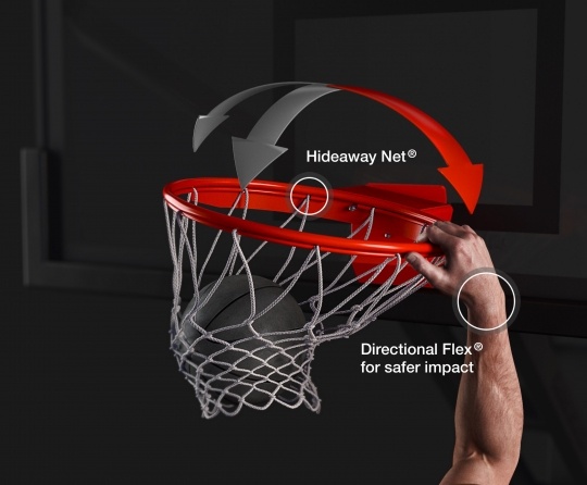 Hideaway Net®. Directional Flex® for safer impact